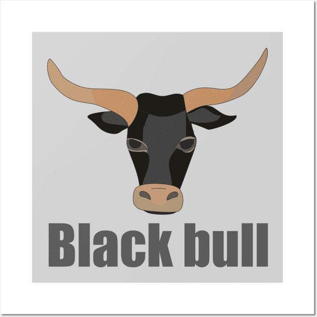 Black Bull Wall Art by Alekvik